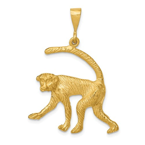 14K Yellow Gold Mister Monkey Necklace Charm - Cailin's