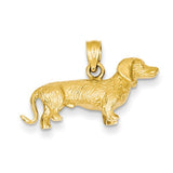 14K Yellow Gold dachshund dog Necklace Charms - Cailin's