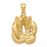 14K Yellow Gold Boxing Gloves Necklace Charms - Cailin's