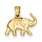 14K Yellow Gold Elephant Necklace Charm - Cailin's