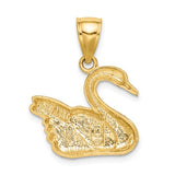 14K Yellow Gold Swan Necklace Charm - Cailin's