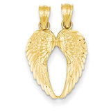 14K Yellow Gold Break Away Wings Necklace Charms - Cailin's