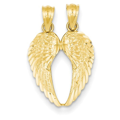 14K Yellow Gold Break Away Wings Necklace Charms - Cailin's
