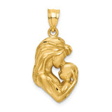 14K Yellow Gold Mother with Newborn Baby Necklace Charm - Cailin's