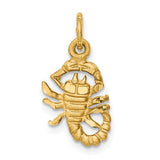 14K Yellow Gold Scorpio Zodiac Necklace Charm - Cailin's