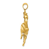 14K Yellow Gold Haute Horse Stallion Necklace Charm - Cailin's