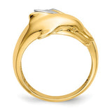 14K Gold Two Tone dolphin Ring - Cailin's