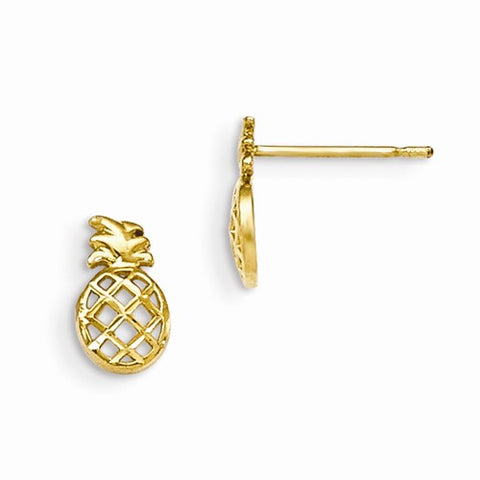 14K Yellow Gold Petite Perfect Pineapple Post Earrings - Cailin's
