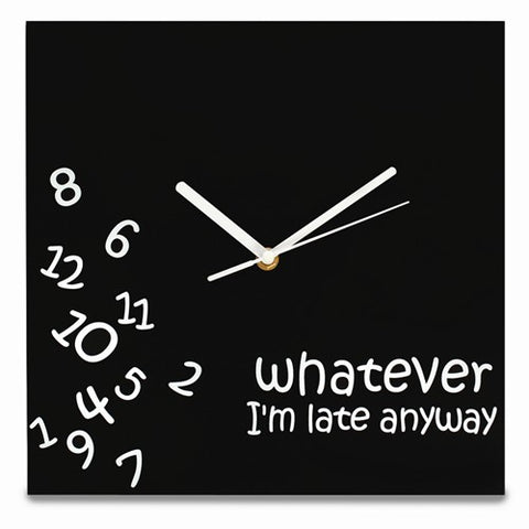 Whatever I'm Late Anyway Wall Clock - Cailin's
