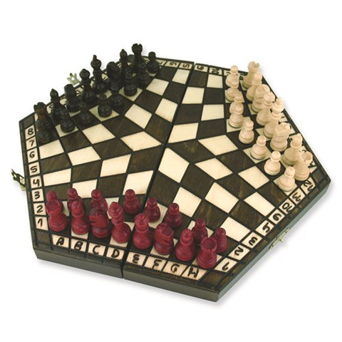 Wooden 3 Man Chess Set - Cailin's