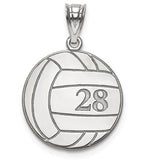925 Sterling Silver Custom Volleyball Charm - Cailin's