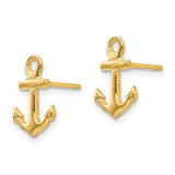 14K Yellow Gold Amazing Anchor Earrings - Cailin's