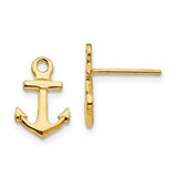 14K Yellow Gold Amazing Anchor Earrings - Cailin's