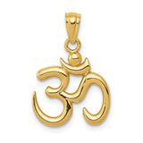 14K Yellow Gold Om Symbol Necklace Charm - Cailin's