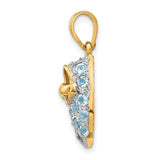 14K Yellow Gold Birthstone Babyshoes Necklace Charm - Cailin's