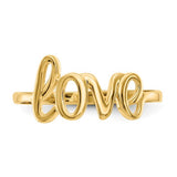 14K Yellow Gold Love Letters Ring - Cailin's
