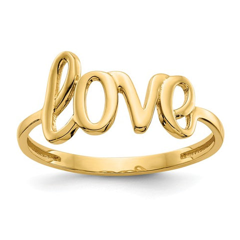 14K Yellow Gold Love Letters Ring - Cailin's