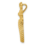 14K Yellow Gold Mystical Mermaid Necklace Charm - Cailin's