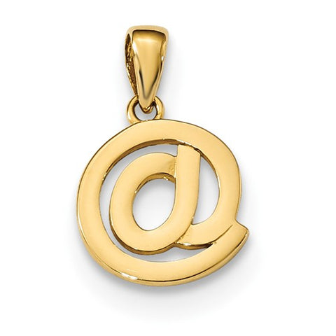 14K Yellow Gold @ Symbol Necklace Charm - Cailin's