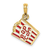 14K Yellow Gold Classic Popcorn Bag Necklace Charm - Cailin's