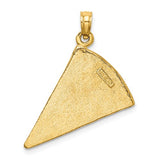 14K Yellow Gold Pepperoni Pizza Necklace Charm - Cailin's