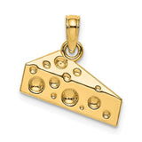 14K Yellow Gold Cheesy Cheese Necklace Charm - Cailin's