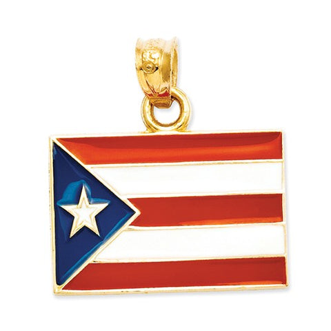 14K Yellow Gold Country Flag Travel Necklace Charms - Cailin's