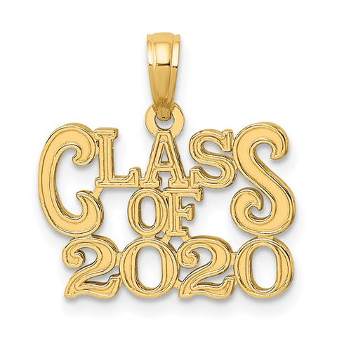 14K Yellow Gold Class of 2020 Graduation Necklace Charm - Cailin's