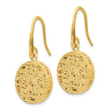 14K Yellow Gold Coin Texture Earrings - Cailin's