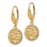 14K Yellow Gold Luxury Two Tone Shell Earrings - Cailin's