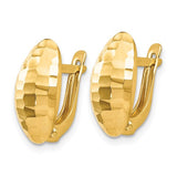 14K Yellow Gold Crescent Hammer Hoops - Cailin's