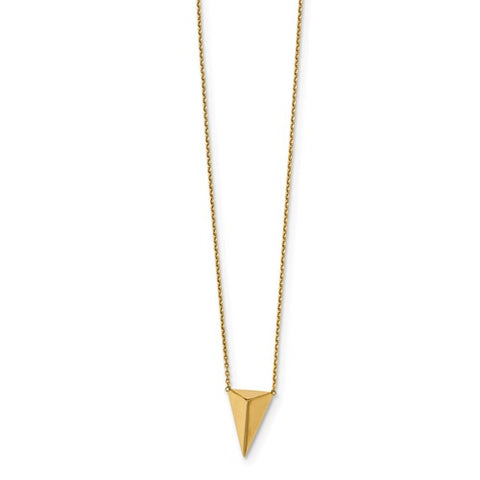 14K Yellow Gold Tantalizing Triangle Necklace - Cailin's