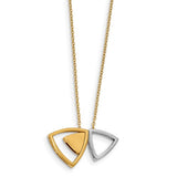 14K Gold Two Tone Triangle Trifecta Necklace - Cailin's