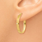 14K Yellow Gold Original Oval Hoop Earrings - Cailin's