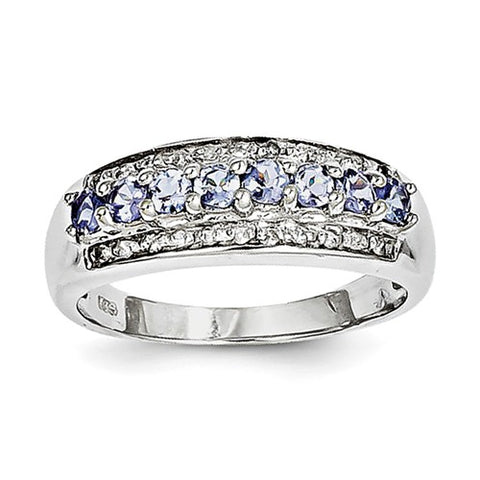 925 Sterling Silver Tantalizing Tanzanite diamond Ring - Cailin's