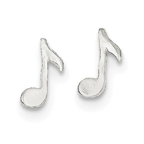 925 Sterling Silver Mini Music Note Post Earrings - Cailin's
