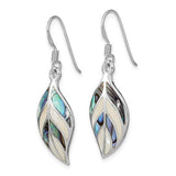 925 Sterling Silver Abalone Mother of Pearl Leaf Earrings - Cailin's