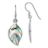 925 Sterling Silver Abalone Mother of Pearl Leaf Earrings - Cailin's