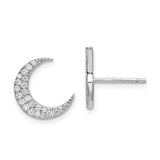 925 Sterling Silver Moon Star CZ Earrings - Cailin's