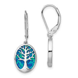 925 Sterling Silver Tree of Life Opal Earrings - Cailin's