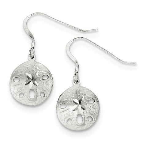 925 Sterling Silver Sand dollar French Wire Earrings - Cailin's