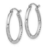 925 Sterling Silver Classic diamond Cut Hoop Earrings - Cailin's