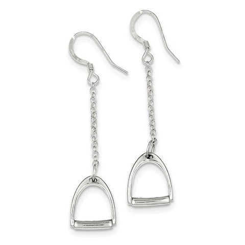 Sterling Silver Horse Stirrup Earrings - Cailin's