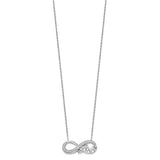 925 Sterling Silver Infinity Love diamond 18" Necklace - Cailin's