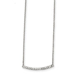 925 Sterling Silver CZ Classic Bar Necklace - Cailin's
