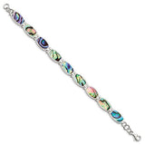 925 Sterling Silver Colourful Abalone Bracelet - Cailin's