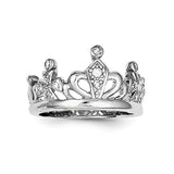 Sterling Silver Crown CZ Rings - Cailin's