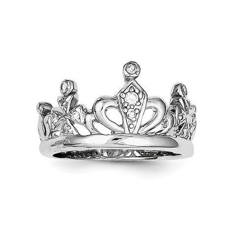 Sterling Silver Crown CZ Rings - Cailin's