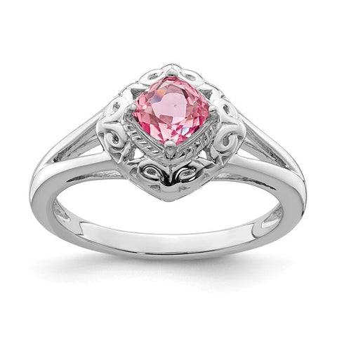 925 Sterling Silver Genuine Pink Tourmaline Ring - Cailin's