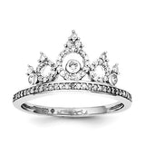 925 Sterling Silver diamond Crown Ring - Cailin's